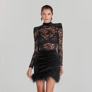 Nadine Merabi black Freya Dress